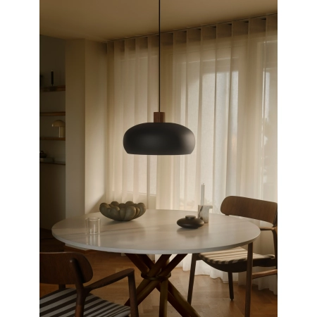 Lampa wisząca do kuchni czarna E27 metalowa Aurelio NO2520103003 - Design for The People